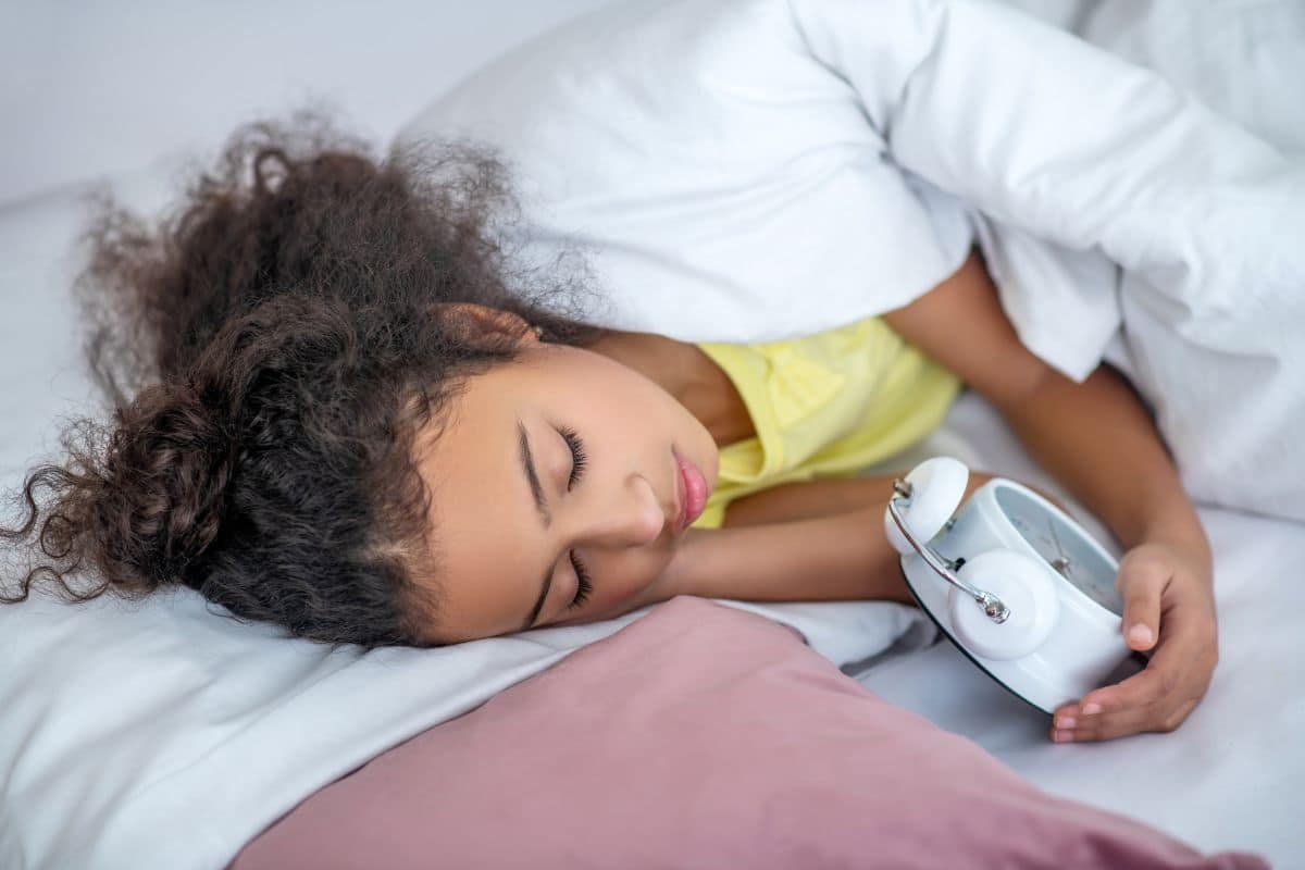 A woman sleeping peacefully A woman sleeping peacefully.